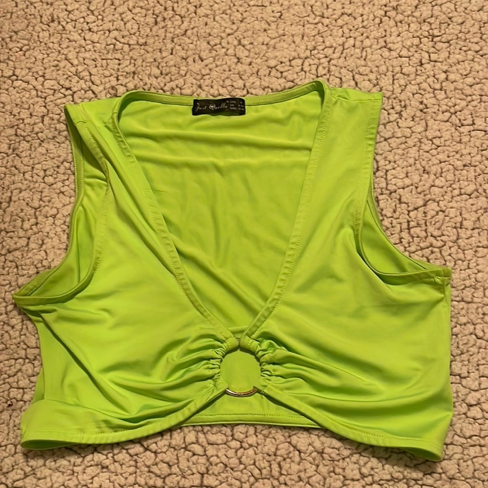 Green crop top